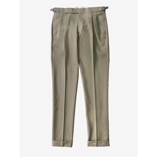 [JBB*] SAND BEIGE WOOL PLEATED TROUSERS เจบีบี กางเกงขายาวสองจีบ ผ้าวูลขนสัตว์ กางเกงผู้ชาย สีแซนเบจ