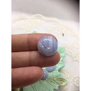 หินบลูเลซ อาเกต (Bluelace Agate) สำหรับทำจี้สร้อยคอ เครื่องประดับ