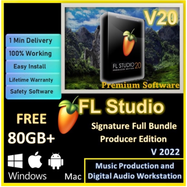 Image Line FL Studio 20 Producer Edition Mac/Windows with Microfiber and 1 Year Everything Music Extended Warranty 