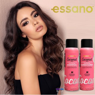 ESSANO Coconut Milk Hydrating Shampoo &amp; Conditioner 300ml.X2 ชุดผลิตภัณฑ์ดูแลเส้นผมและหนังศีรษะสูตรพรีเมี่ยมของแท้จากนิว