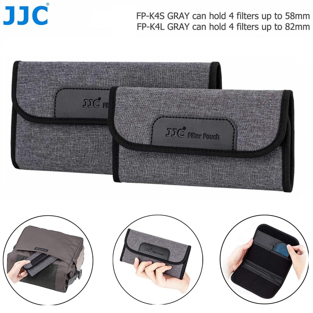 Jjc 4 Slots Camera Lens Filter Case Foldable Pouch Holder Storage Bag For Uv Cpl Nd Filter