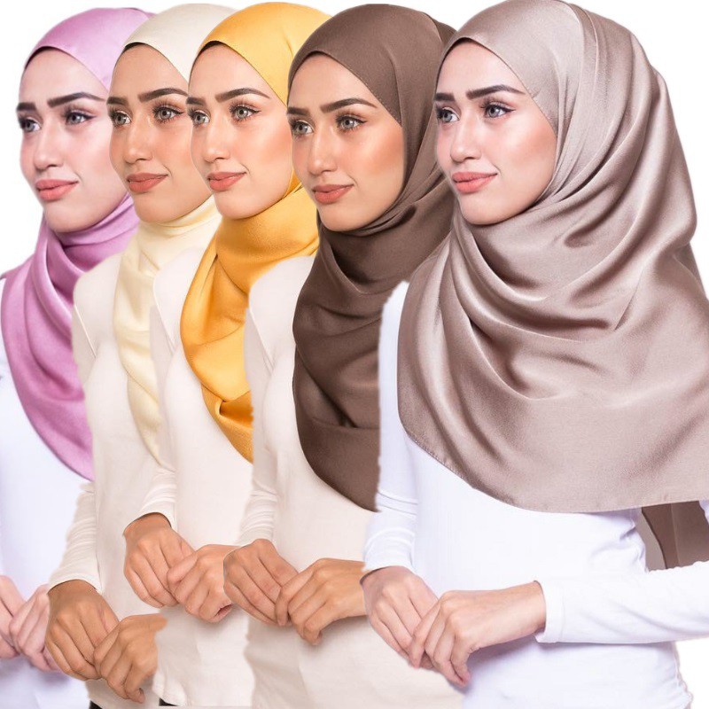 Aibins ผ้าคลุมไหล่ฮิญาบ ผ้าซาติน เนื้อแมตต์ 30 สี 180*70 ซม. 70.9*27.6 นิ้ว WJ1021