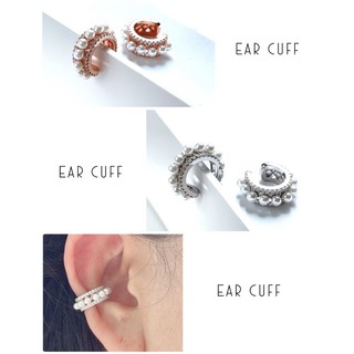 Ear Cuff ประดับมุกและเพชรcz