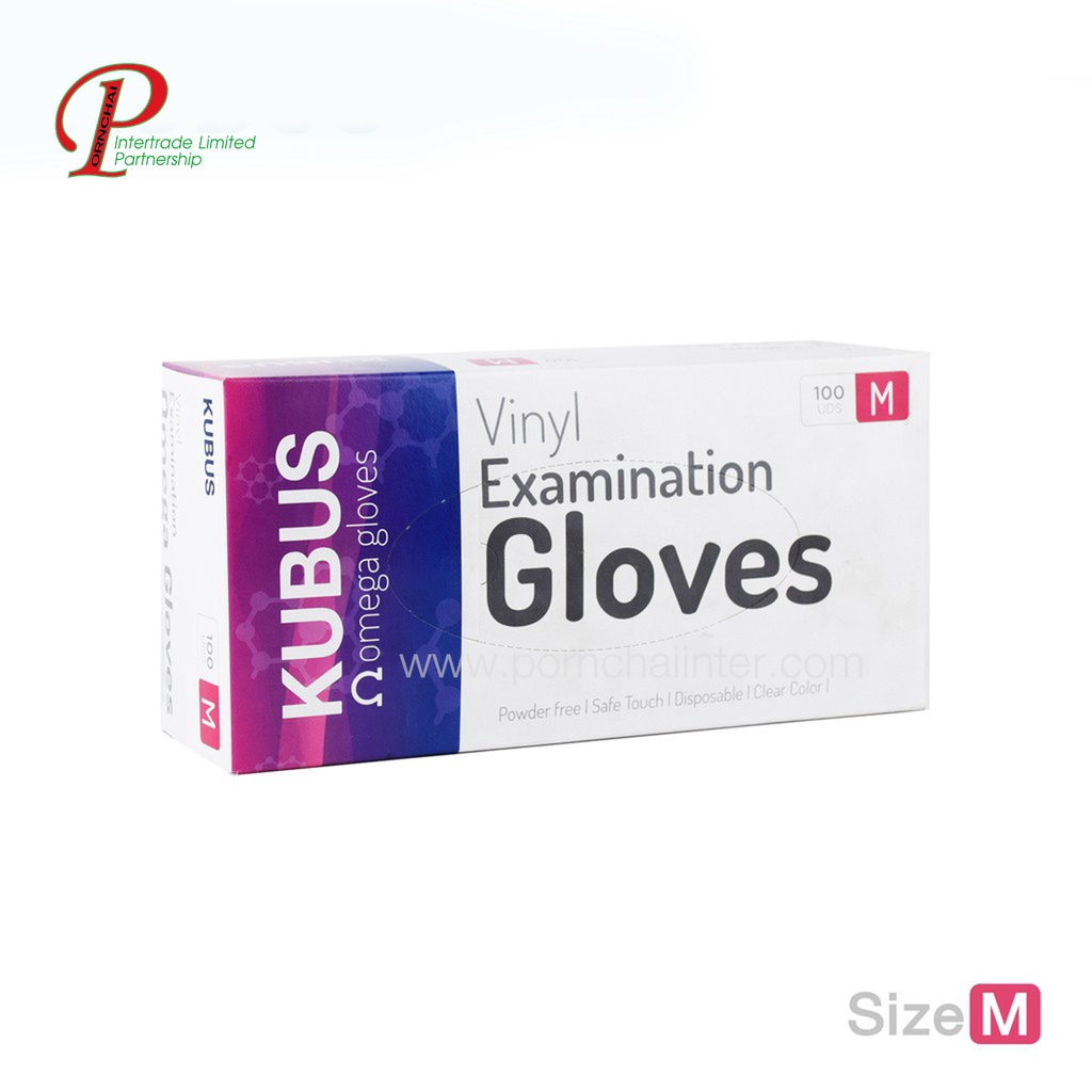 ถุงมือไวนิล KUBUS Vinyl Examination Gloves