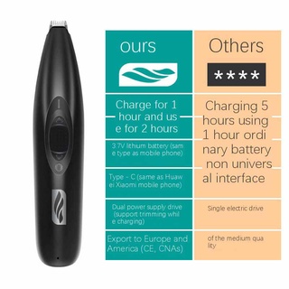  Pet cat and dog rechargeable foot hair shaver USB charging 1.1cm small head easy to trim to prevent accidental injury