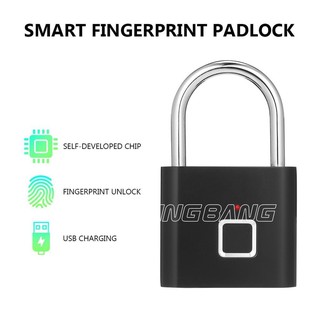 🔥แม่กุญแจแสกนลายนิ้วมือ กุญแจ ปลดล็อคด้วยลายนิ้วมือ ภายใน 1 วิ Smart Fingerprint Padlock Lock（ขายล่วงหน้า）