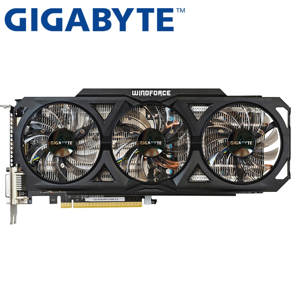 Gigabyte Graphics Card Original Gtx 760 2gb 256bit Gddr5 Video Cards For Nvidia Vga Cards Geforce Gtx760 Hdmi Dvi Game U 4 094