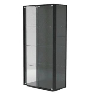 SB Design Square ตู้โชว์กระจก LOOMS ขนาด 80 ซม. รุ่น GAELAN สีดำ (80x40x162 ซม.)