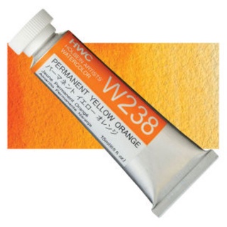 Permanent yellow orange (W038/W238/WW038) 15ml/15ml/60ml Series Aสีน้ำ โฮลเบน Holbein Artist Watercolor ホルベイン透明水彩絵具