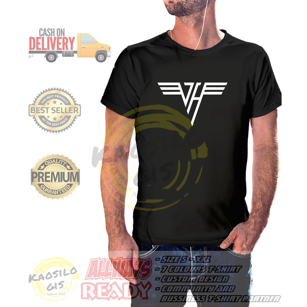 เสื้อยืดโลโก้ VAN HALEN MUSIC - Kaosilogis