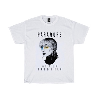 เสื้อยืดวินเทจParamore เสื้อยืด ผ้าฝ้าย 100% พิมพ์ลาย after laughter ทรงพอดีตัวS-5XL