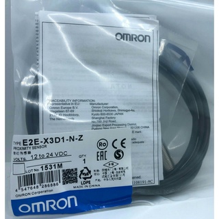 E2E-X3D1-N-Z พร็อกซิมิตี้เซ็นเซอร์จับโลหะ 2สาย DC  M12 ชนิด NO ระยะจับ 3มิล อุปกรณ์อีเล็คทรอนิคส์ พร้อมส่ง