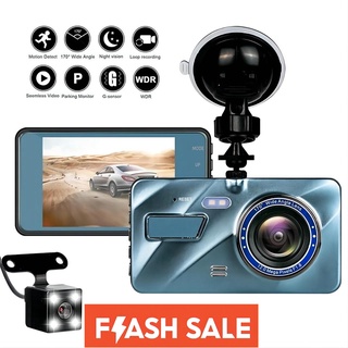 กล้องติดรถยนต์ car camera กล้องติดรถยนต์หน้าหลัง รุ่น A10  Full HD 1296P ชัดทั้งกลางวันกลางคืน กล้องคู่หน้าและหลัง