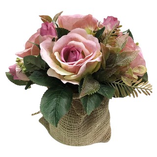 แจกันดอกกุหลาบกระสอบ WACH 26 สีม่วง ARTIFICIAL FLOWER ROSE IN SACK WACH 26 PURPLE