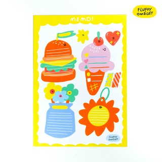 FLUFFY 0MELET - FLUFFY SUMMER MEMO STICKER A5