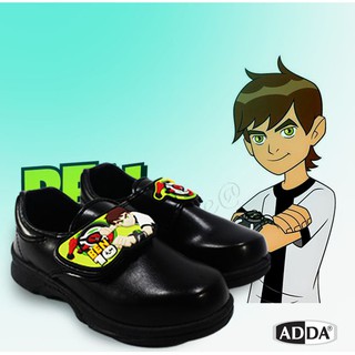 รองเท้านักเรียน รองเเท้าผู้ชาย รองเท้าหนังสีดำ Character Ben10 ใส่สบาย พื้นนิ่ม ทรงสวย เรียบง่าย เด็กชอบ รุ่น ADDA 41A08