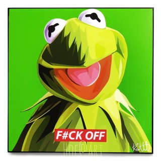 กบ เคอร์มิต Kermit the Frog มีม meme รูปภาพ​ติด​ผนัง​ pop art การ์ตูน อนิเมชั่น แต่งบ้าน ของขวัญ กรอบรูป