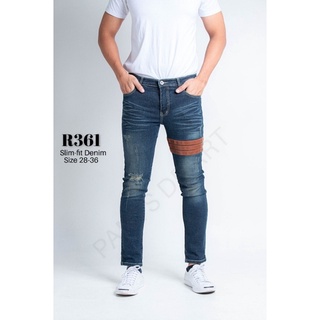 Pants de art กางเกงยีนส์ชาย Slim-fit denim มีไซส์ 28-36 สินค้าพร้อมส่ง จัดส่งของทุกวันค่ะ