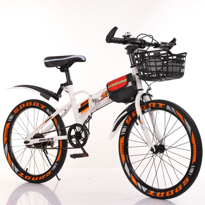 จักรยานเสือภูเขา 20นิ้ว H9 พับได้ เหล็ก ยางเติม แถมตะกร้า แถมกระเป๋า Folding Mountain Bike