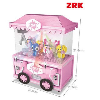 ตัวต่อ ZRK mini toy machine  7814 ตัวต่อตู้คีบตุ๊กตา สีสันสดใส สุดน่ารัก จำนวนตัวต่อ 1920 ชิ้น.