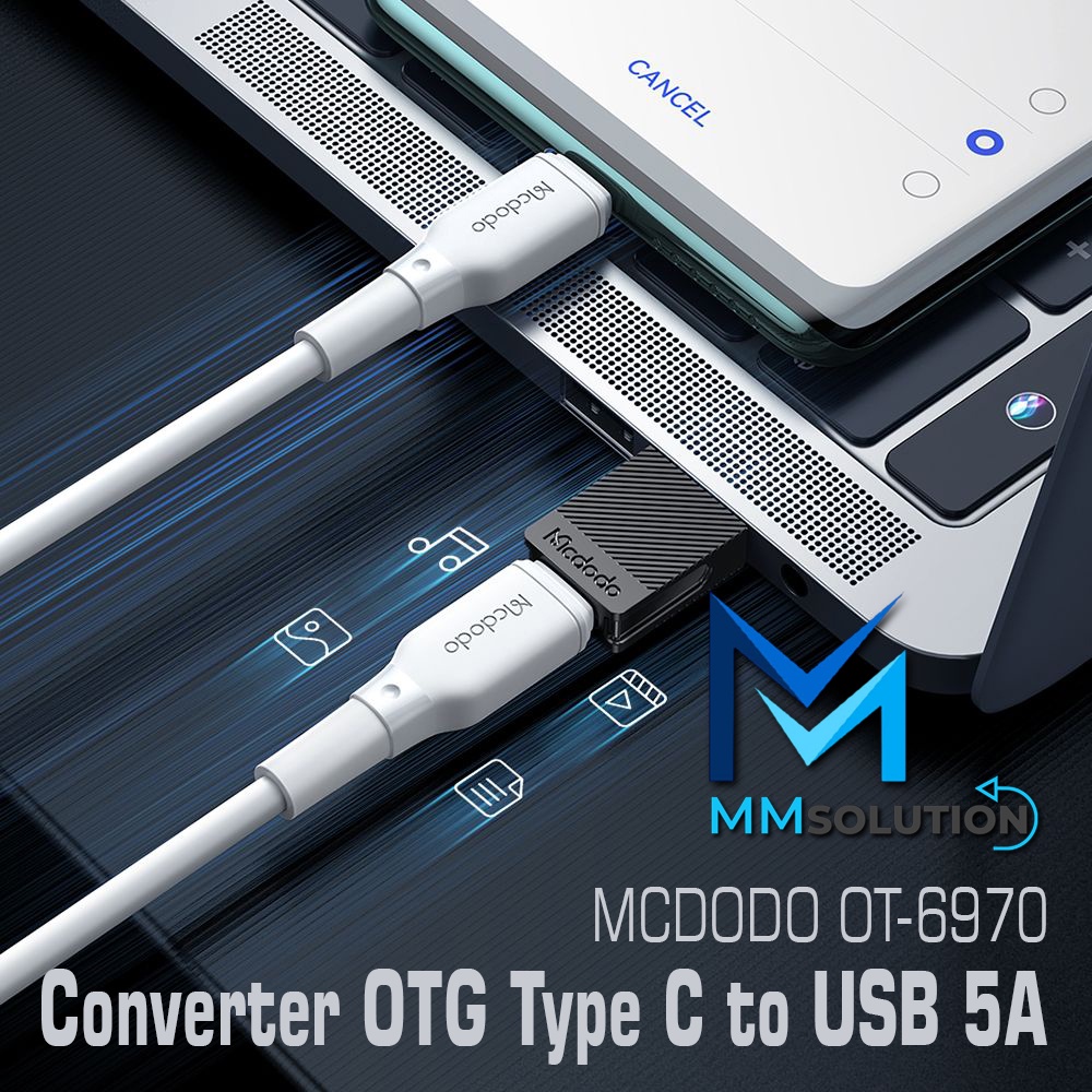 MCDODO OT-6970 เครื่องชาร์จแปลง OTG Type C เป็น Usb ชาร์จการโทรด้วยเสียง