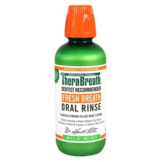 [0164] น้ำยาบ้วนปาก สูตรปราศจากแอลกอฮอล์ Mild Mint TheraBreath Oral Rinse 473ml