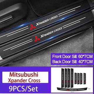 สติกเกอร์คาร์บอนไฟเบอร์ ป้องกันรอยขีดข่วน กันน้ํา อุปกรณ์เสริม สําหรับติดประตูรถยนต์ Mitsubishi Xpander