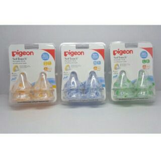 จุกนม Pigeon คอกว้าง จุกนมเสมือนมารดา รุ่นพลัส แพ็ค 4 ชิ้น