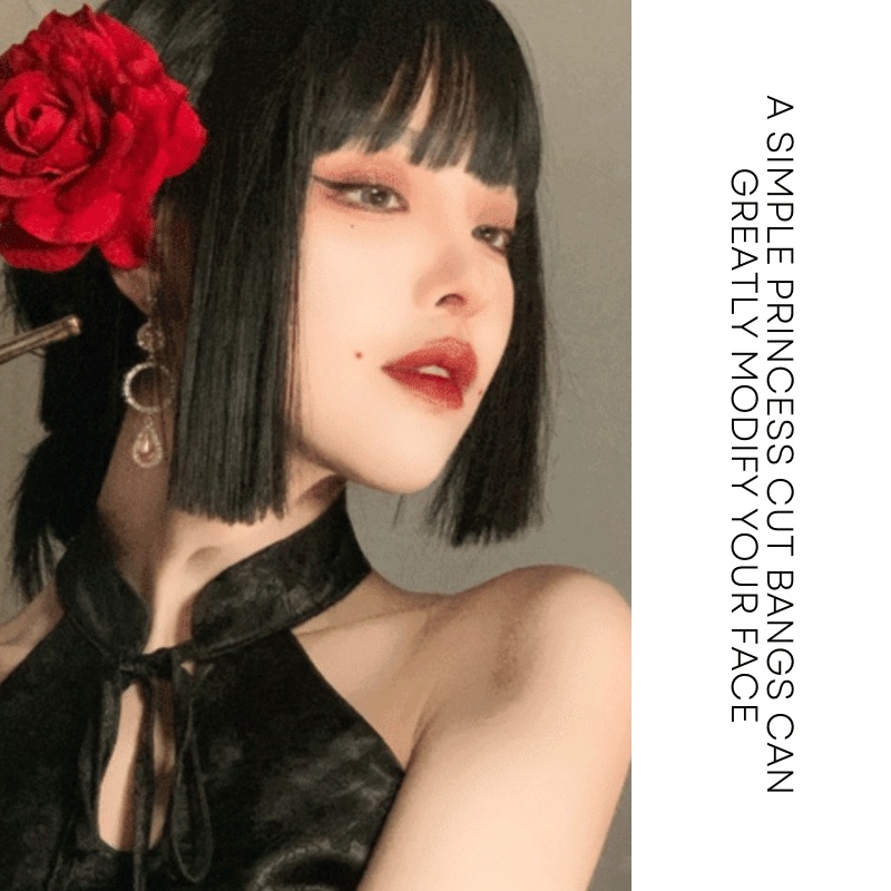 ผมปลอม แฮร์พีชหน้าม้า แฮร์พีชหน้าม้าเจ้าหญิง HIME CUT คอสเพลย์ สำเร็จสวยง่ายไม่ยุ่งยาก - รูปที่ 3