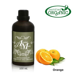 Aroma&amp;More  Orange Certified Organic Essential Oil 100% / น้ำหอมระเหยส้ม ออแกนิค 100% , South Africa 100ML