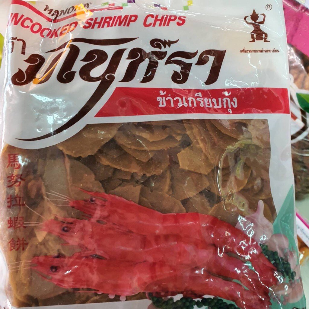 มโนราห์ข้าวเกรียบกุ้ง 500 กรัม เกรียบกุ้ง (ยังไม่ได้ทอด) 500 กรัม