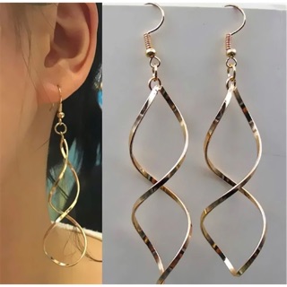 Spiral Curve Drop Earings ต่างหูเกลียวสุดชิค