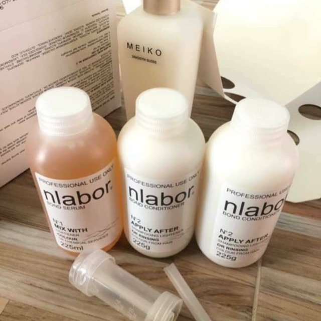 น้ำยาเชื่อมแกนผม Nlabor ผลิตภัณฑ์เชื่อมแกนผม ผสมในยาโกรกดัดยืดย้อม