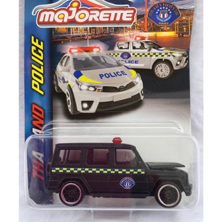 Majorette Mercedes Benz AMG G 63 - Thailand Police Tourist - Matte Black /Wheels 5HCBCL /scale 1/61 (3") Long Package