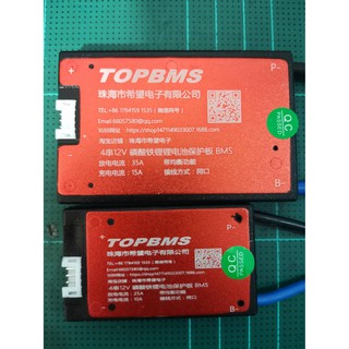 TOP BMS 4S 12V 25A 35A 45A สำหรับแบตเตอรี่ลิเธียมฟอสเฟต Lithium Phosphate LiFePO4 3.2 V