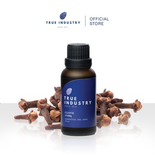 True industry น้ำมันหอมระเหย 100 % กลิ่นกานพลู  (Pure Clove essential oil) แถมฟรี จุกสำหรับหยด