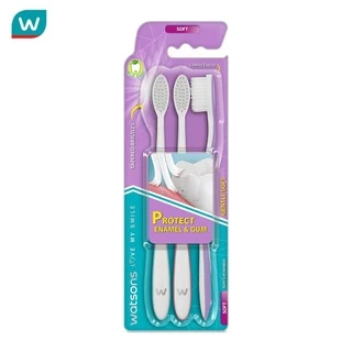 Watsons วัตสัน แปรงสีฟัน เจนเทิล ซอฟท์ 3ด้าม.