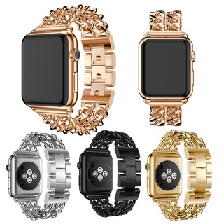 สายนาฬิกาข้อมือ สายโซ่โลหะ สีโมโนโครม ขนาดเล็ก แบบเปลี่ยน สําหรับ Apple Watch iWatch 7 6 5 4 3