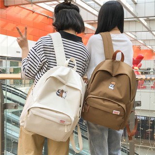 SPAO WE BARE BEARS กระเป๋าเป้สะพายหลัง ผ้าใบ ลายการ์ตูนหมี backpack