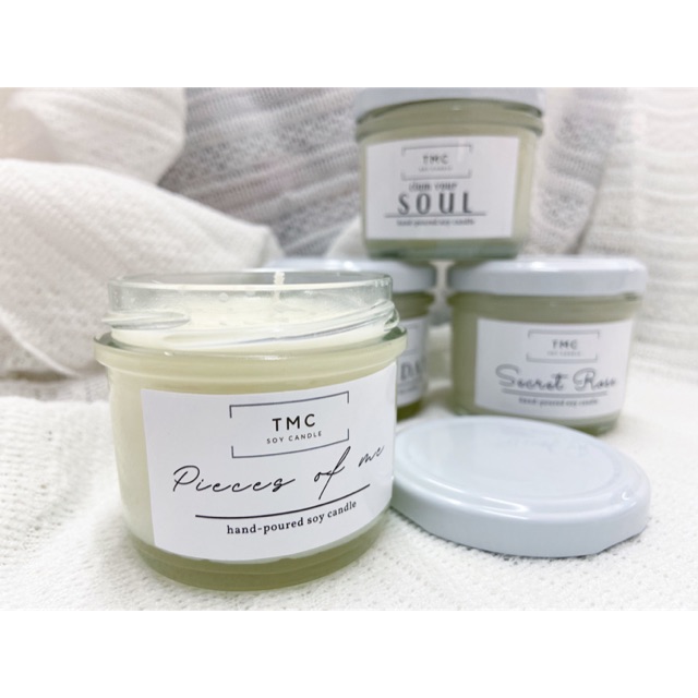 เทียนหอมไขถั่วเหลือง เทียนหอมอโรม่า กลิ่นหอมะมุน TMC Candle: Pieces of Me