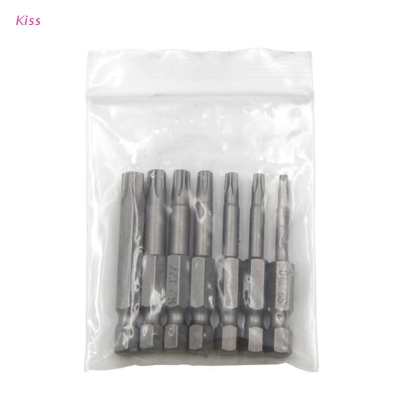 Kiss 5 Point Security Star Torx ไขควงชุด Bit T10-T40 ความยาว 2 นิ้ว 7 ชิ้น