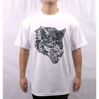 เสื้อยืดผ้าฝ้ายพิมพ์ลายคลาสสิกxD1b Lone Wolf Oversize T-Shirt - Hero Athletes   สามสี     GQ