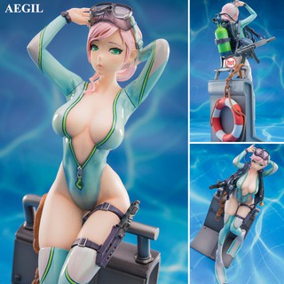 Figure ฟิกเกอร์ Model จากการ์ตูนเรื่อง After School Arena Third Shot ตัวละคร All Rounder girl Frog Lady Aegir ชุดว่ายน้ำ