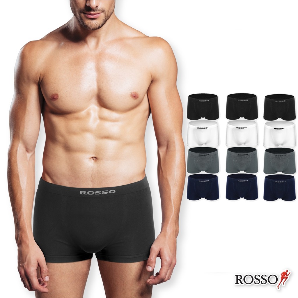 ROSSO กางเกงชั้นในชาย Seamless Classic รุ่น TS-30040 (12ตัว/แพ็ค) *** ขอสงวนสิทธิ์ในการเลือกสีของสิน