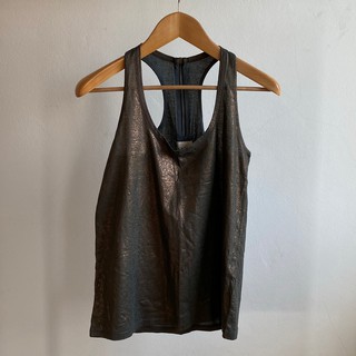 เสื้อกล้าม Zara Bronze Metallic Top