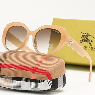 BURBERRY แว่นตากันแดด เลนส์กลม สไตล์เรโทร คลาสสิก แฟชั่นสําหรับผู้หญิง ผู้ชาย UV400