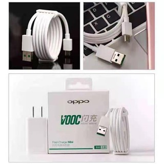 Oppo ชาร์จเร็วสายข้อมูล + หัวชาร์จ VOOC 5V 4Aชุดชาร์จ ของแท้ 1: 1