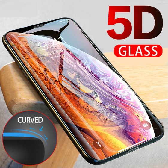 5D Full Cover Screen Protector iPhone 5 5S 5C SE 6 6S 6P 6S Plus 7 7P 8 8Plus X XR XS Max Tempered Glass