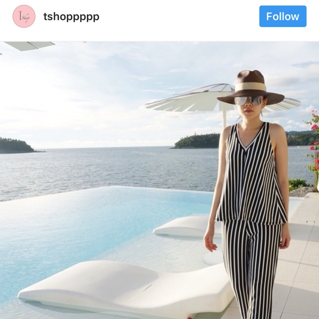ชุดเข้าเซ็ท Perfect Stripe set จากร้าน Tshoppppp*ใช้โค้ด BAAE ลด100บ.