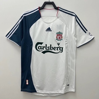 เสื้อกีฬาแขนสั้น ลายทีมชาติฟุตบอล Liverpool Away 0608 ชุดเยือน สไตล์เรโทร คุณภาพสูง ไซซ์ S-XXL